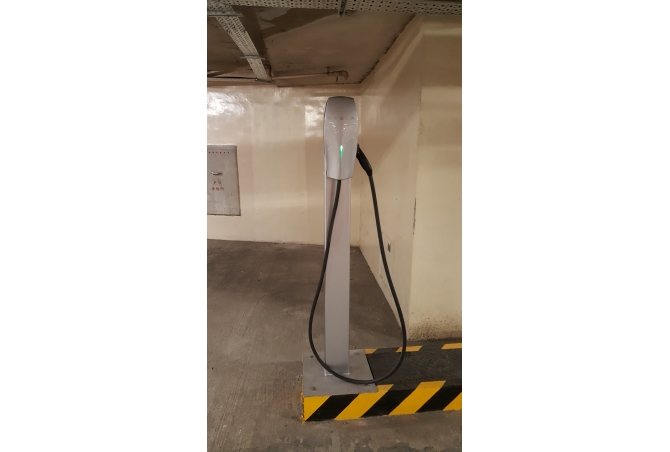 Pole for hanging EV charger